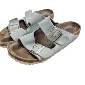 Birkenstock Arizona Suede Leather Shoes Womens EU37 Comfort Sandals Boho Slide